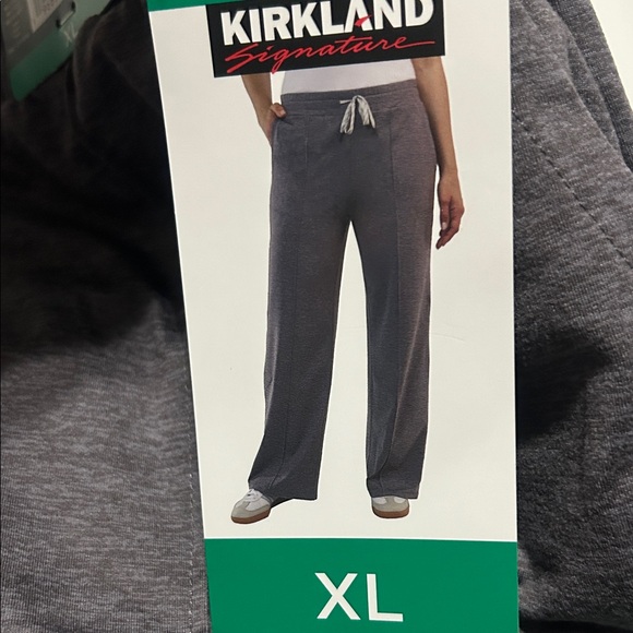 Kirkland Signature Pants - Kirkland Signature Charcoal with Purple Lounge Pants XL